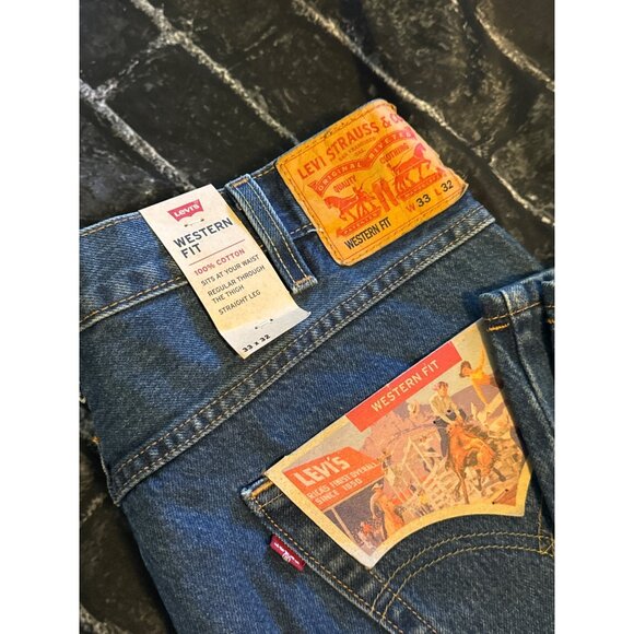 Levi's Mens Western Straight Leg Non-Stretch Jeans, Monday Blues, Sz 33x32, NWT - Picture 4 of 7